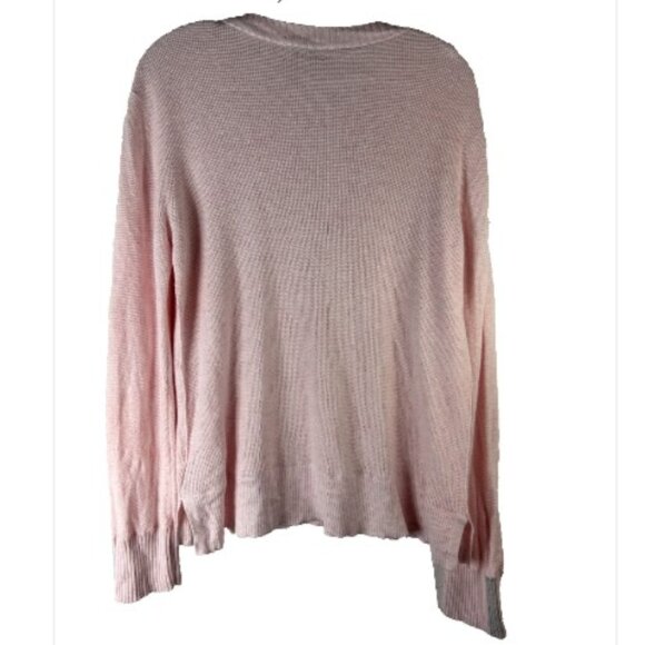 Kinross Sweater Womens medium pink grey Cashmere Crewneck Pullover comfy casual - Picture 6 of 11